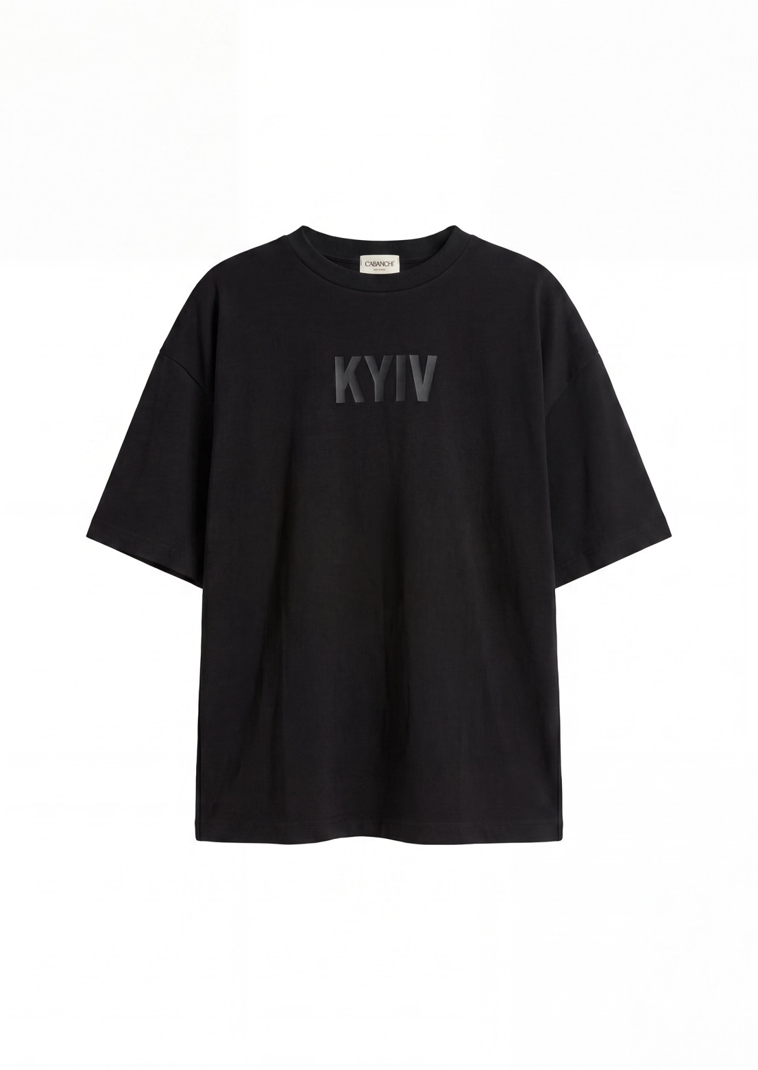 Black color unisex oversize T-shirt 